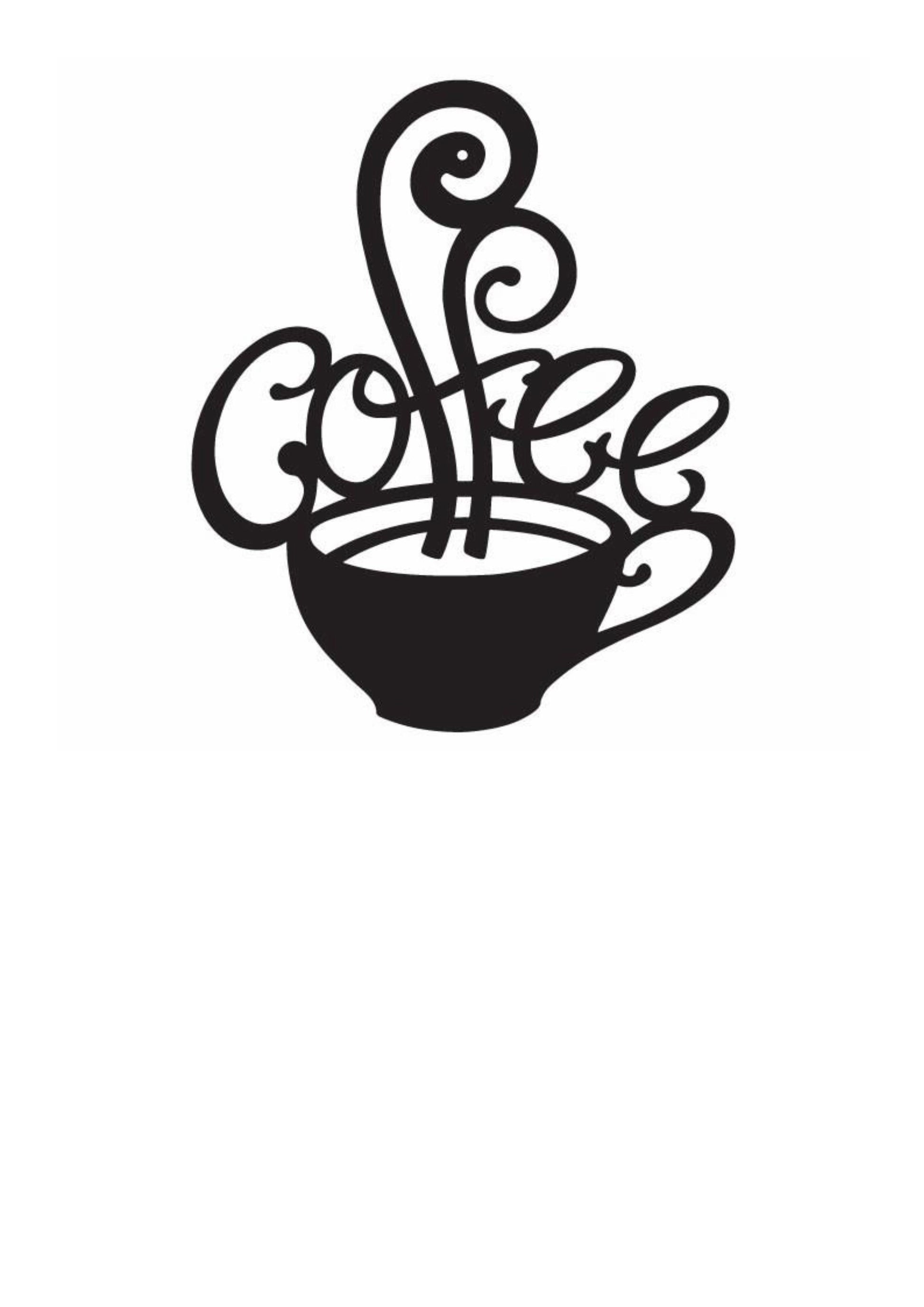 Whimsical Coffee Cup Metal Wall Art – Unique Design for Coffee Lovers