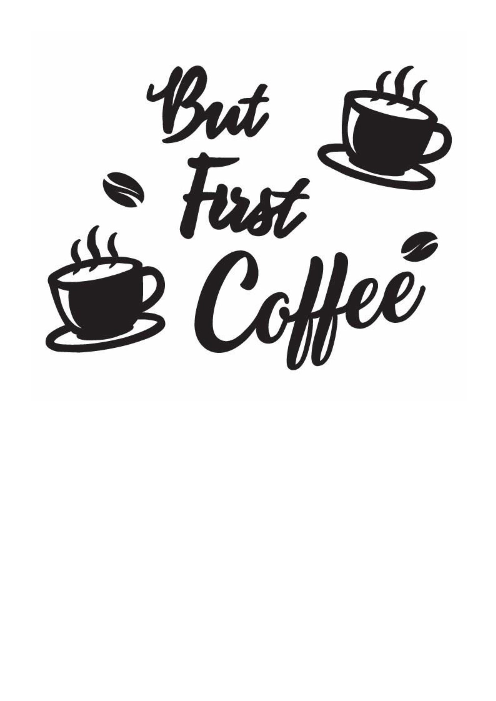 “But First, Coffee” Metal Wall Art – Modern Café-Inspired Decor